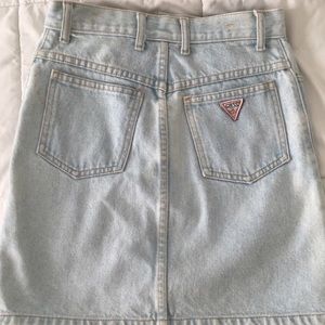Guess high waist jean skirt